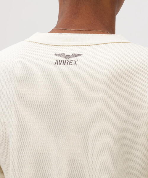 AVIREX(アヴィレックス)の「《直営店限定》HONEYCOMB HENRY NECK L/S T-SHIRT / ハニカム ヘンリーネック 長袖Tシャツ / AVIREX / アヴィレックス(Tシャツ/カットソー・メンズ・ネイビー/チャコールグレー/ナチュラル・L/M/S/XL)」の11枚目の写真