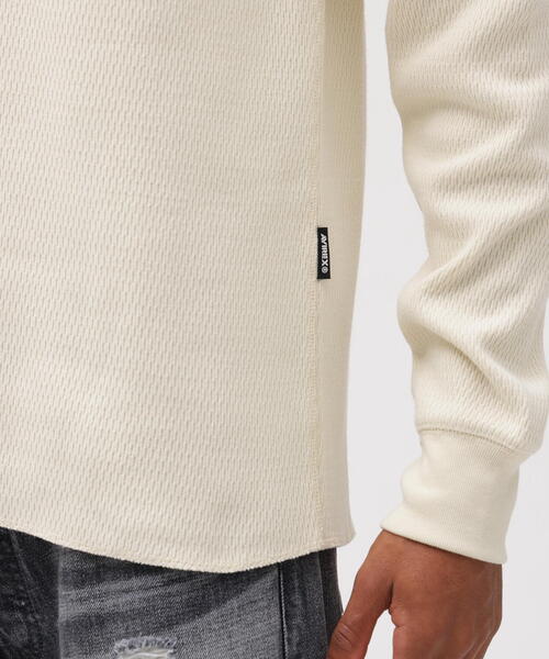 AVIREX(アヴィレックス)の「《直営店限定》HONEYCOMB HENRY NECK L/S T-SHIRT / ハニカム ヘンリーネック 長袖Tシャツ / AVIREX / アヴィレックス(Tシャツ/カットソー・メンズ・ネイビー/チャコールグレー/ナチュラル・L/M/S/XL)」の14枚目の写真