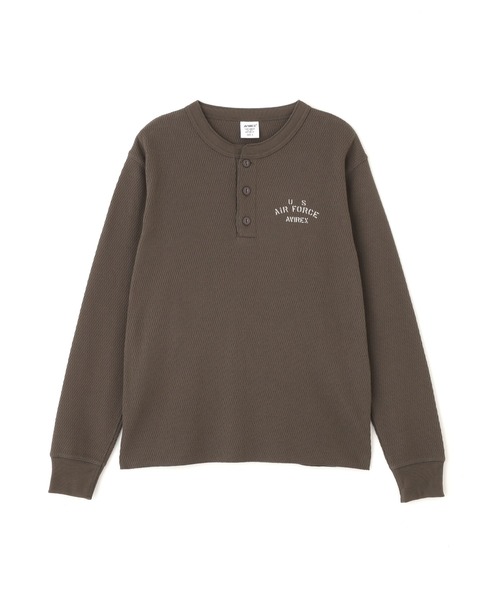 直営店限定》HONEYCOMB HENRY NECK L/S T-SHIRT / ハニカム ヘンリー
