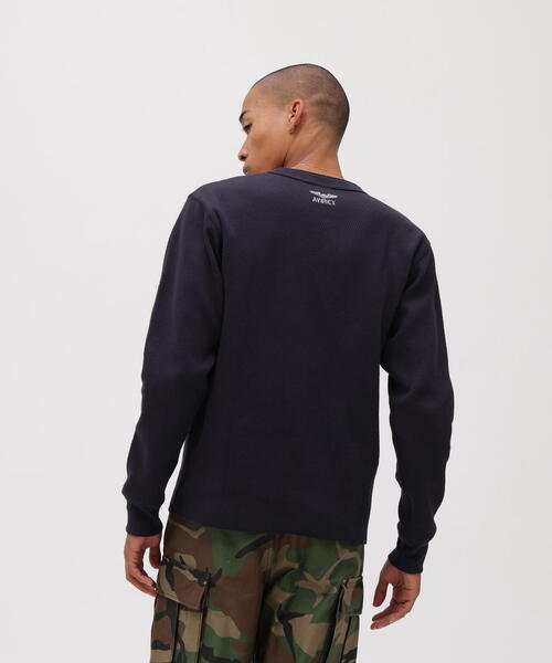 AVIREX(アヴィレックス)の「《直営店限定》HONEYCOMB HENRY NECK L/S T-SHIRT / ハニカム ヘンリーネック 長袖Tシャツ / AVIREX / アヴィレックス(Tシャツ/カットソー・メンズ・ネイビー/チャコールグレー/ナチュラル・L/M/S/XL)」の17枚目の写真