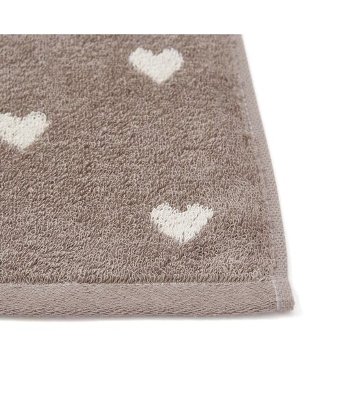 Francfranc（フランフラン）の「ヴァレセットフェイスタオル ミニハート ブラウン 2枚セット 新生活 引っ越し 34×80cm（タオル・レディース・ブラウン・FREE）」の4枚目の写真