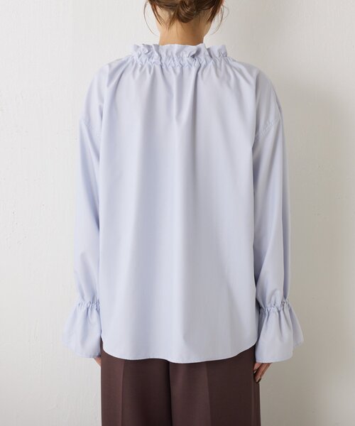 Jena espace merveilleux(ジェナ エスパスメルヴェイユ)の「【セレモニー/上品フリル】袖フリルリボンタイブラウス(シャツ/ブラウス・レディース・オフホワイト/サックスブルー/ネイビー・FREE)」の7枚目の写真