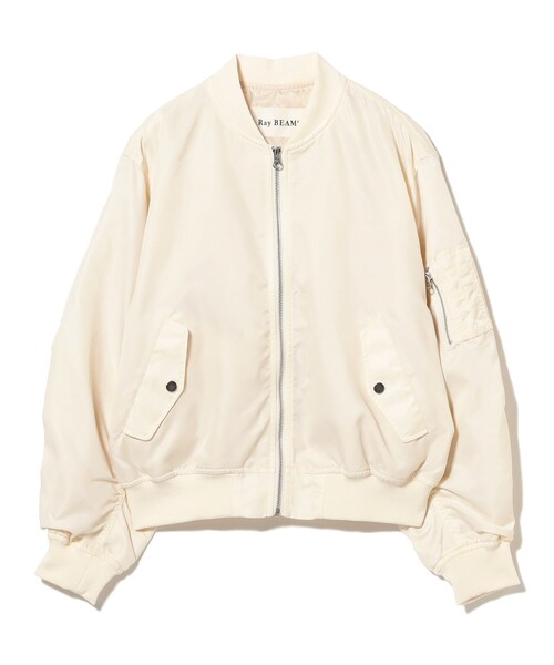 Ray BEAMS(レイビームス)の「ギャザー アーム MA-1(MA-1・レディース・オリーブ/ブラック/オフホワイト・1/0)」の22枚目の写真