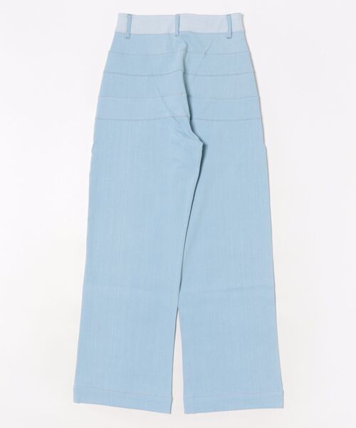 Q（キュー）の「バイカラーボーダーラインデニム（デニムパンツ・レディース・ライトインディゴブルー・MEDIUM/LARGE/SMALL）」の15枚目の写真