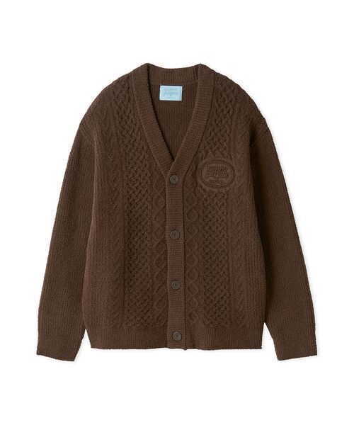 ジェラートピケ バレンタイン ハートアランカーディガン ‪ブラウン Valentine】【HOMME】アランカーディガン（ルームウェア/パジャマ