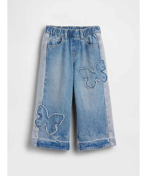 GAP（ギャップ）の「バタフライ プルオン バギーデニム (幼児・ベビー)（デニムパンツ・キッズ・ライトインディゴブルー・70cm/80ｃｍ/90cm/95cm/100cm/105cm）」の2枚目の写真