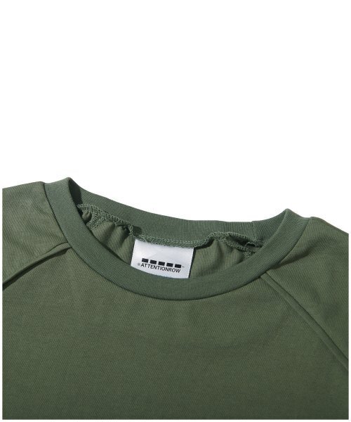 ATTENTIONROW(アテンションロー)の「22SS07AT030ショルダーパイピングレギュラーオーバーフィット半袖(カーキミリタリー)(Tシャツ/カットソー・メンズ・その他・1/2)」の6枚目の写真