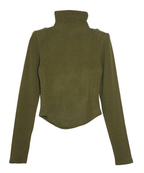 Pt18kg(プラチナイチハチキログラム)の「ロゴアクセント ハイネックフィットトップス(Tシャツ/カットソー・レディース・オレンジ/モカ/パープル/ホワイト/カーキ・FREE)」の9枚目の写真