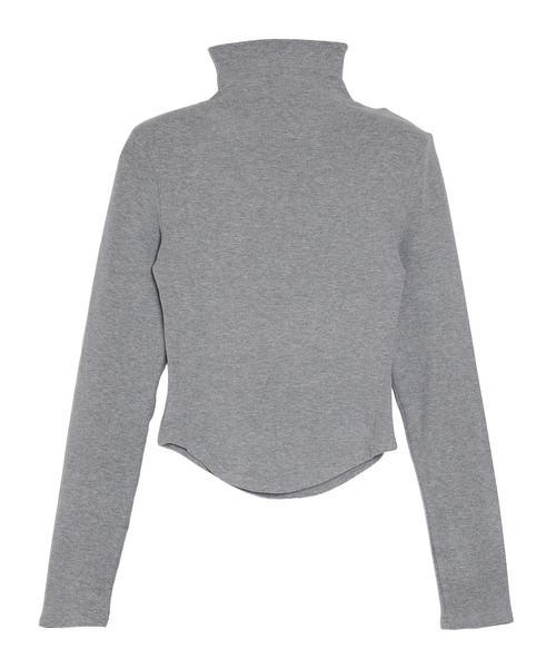 Pt18kg(プラチナイチハチキログラム)の「ロゴアクセント ハイネックフィットトップス(Tシャツ/カットソー・レディース・オレンジ/モカ/パープル/ホワイト/カーキ・FREE)」の15枚目の写真