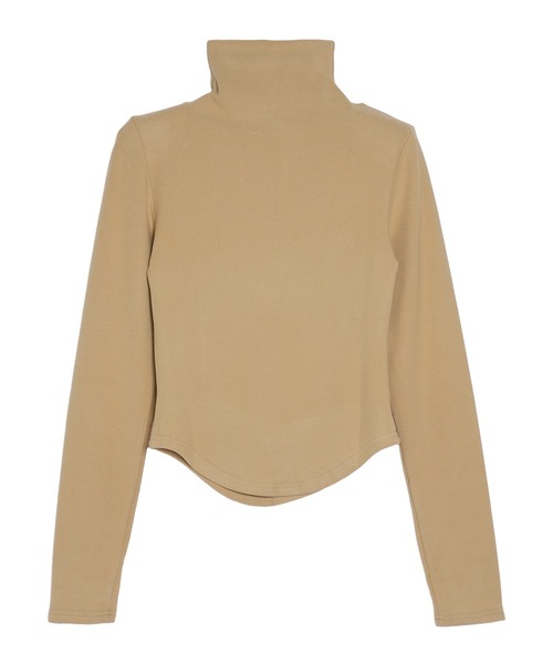 Pt18kg(プラチナイチハチキログラム)の「ロゴアクセント ハイネックフィットトップス(Tシャツ/カットソー・レディース・オレンジ/モカ/パープル/ホワイト/カーキ・FREE)」の21枚目の写真