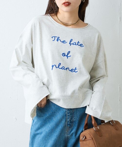 CIAOPANIC TYPY（チャオパニックティピー）の「ふんわりタッチアソートワイドスリーブTee（Tシャツ/カットソー・レディース・アイボリー/ネイビー/ホワイト・ONE SIZE）」の16枚目の写真