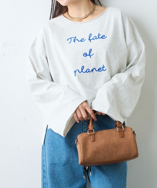 CIAOPANIC TYPY（チャオパニックティピー）の「ふんわりタッチアソートワイドスリーブTee（Tシャツ/カットソー・レディース・アイボリー/ネイビー/ホワイト・ONE SIZE）」の17枚目の写真