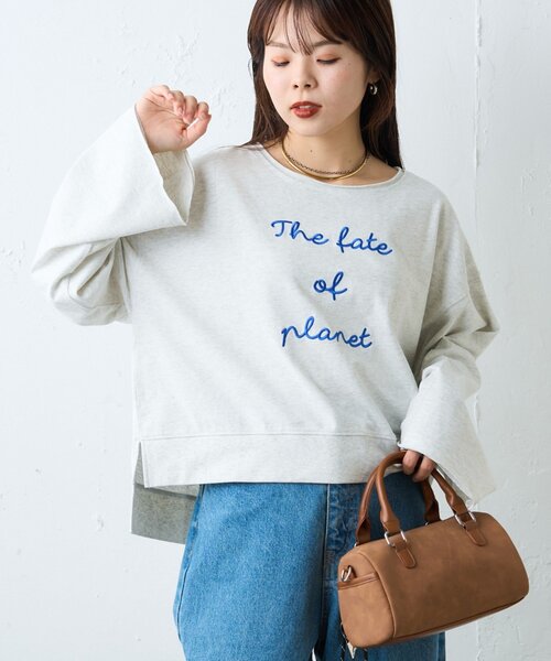 CIAOPANIC TYPY（チャオパニックティピー）の「ふんわりタッチアソートワイドスリーブTee（Tシャツ/カットソー・レディース・アイボリー/ネイビー/ホワイト・ONE SIZE）」の18枚目の写真