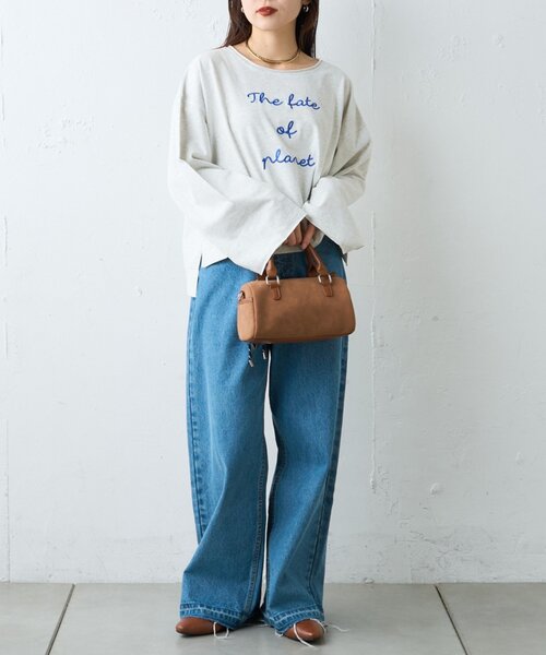 CIAOPANIC TYPY（チャオパニックティピー）の「ふんわりタッチアソートワイドスリーブTee（Tシャツ/カットソー・レディース・アイボリー/ネイビー/ホワイト・ONE SIZE）」の21枚目の写真