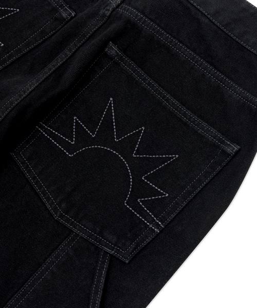 HELLO SUNRISE(ハローサンライズ)の「Sunrise Wide Painter Pants_Black(その他パンツ・レディース・ブラック・SMALL/MEDIUM/LARGE)」の3枚目の写真
