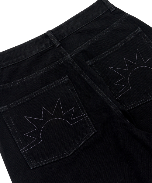 HELLO SUNRISE(ハローサンライズ)の「Sunrise Wide Painter Pants_Black(その他パンツ・レディース・ブラック・SMALL/MEDIUM/LARGE)」の4枚目の写真