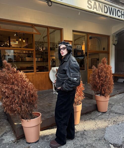 HELLO SUNRISE(ハローサンライズ)の「Sunrise Wide Painter Pants_Black(その他パンツ・レディース・ブラック・SMALL/MEDIUM/LARGE)」の7枚目の写真