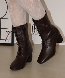 LIBERTYDOLL ストレッチ レースアップ ミドルブーツ