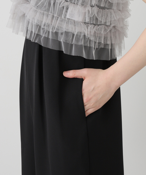 La TOTALITE(ラトータリテ)の「《追加3》 チュールベストオールインワン(スラックス・レディース・ブラック・38/40)」の9枚目の写真