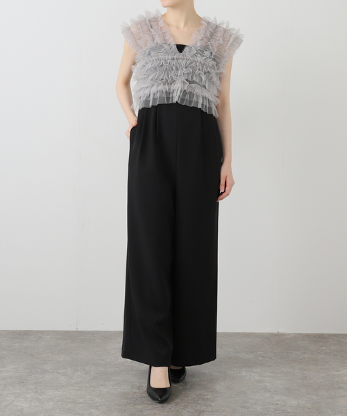 La TOTALITE(ラトータリテ)の「《追加3》 チュールベストオールインワン(スラックス・レディース・ブラック・38/40)」の18枚目の写真