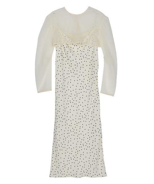 RANDOM DOT SHEER LAYERED DRESS（ドレス）｜Ameri（アメリ）の
