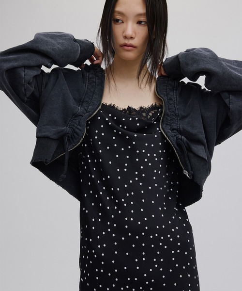 Ameri（アメリ）の「RANDOM DOT SHEER LAYERED DRESS（ドレス・レディース・アイボリー/ブラック・MEDIUM/SMALL）」の18枚目の写真