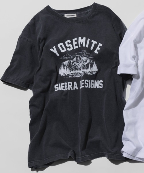 SIERRA DESIGNS（シェラデザイン）の「★新作★【SIERRA DESIGINS】YOSEMITE NATIONAL PARK TEE（Tシャツ/カットソー・メンズ・ホワイト×ブラック/ホワイト×グリーン/ブラック×ホワイト/ブラック×イエロー・SMALL/LARGE/X-LARGE/MEDIUM）」の3枚目の写真