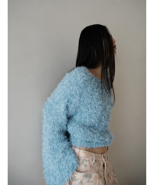 Katrin TOKYO(カトリーントーキョー)の「bell sleeve feather knit(ニット/セーター・レディース・ブルー/ブラック/アイボリー・XS/FREE)」の8枚目の写真