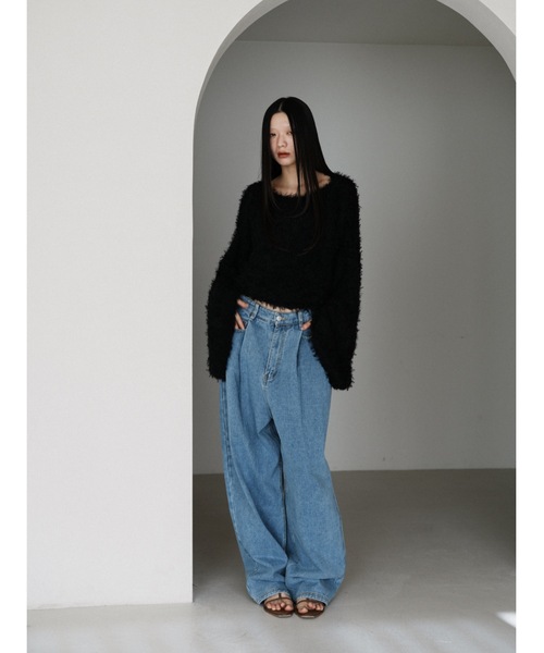 Katrin TOKYO(カトリーントーキョー)の「bell sleeve feather knit(ニット/セーター・レディース・ブルー/ブラック/アイボリー・XS/FREE)」の20枚目の写真