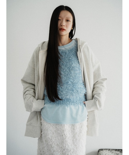 Katrin TOKYO(カトリーントーキョー)の「bell sleeve feather knit(ニット/セーター・レディース・ブルー/ブラック/アイボリー・XS/FREE)」の9枚目の写真