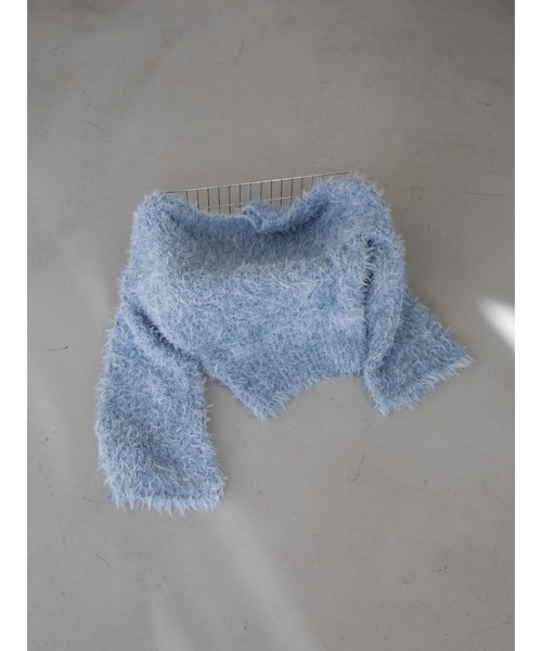 Katrin TOKYO(カトリーントーキョー)の「bell sleeve feather knit(ニット/セーター・レディース・ブルー/ブラック/アイボリー・XS/FREE)」の5枚目の写真