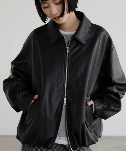 LOWRYS FARM(ローリーズファーム)の「レザーバルーンブルゾン 637617(ブルゾン・レディース・アイボリー/ブラック/ブラウン・FREE)」の22枚目の写真