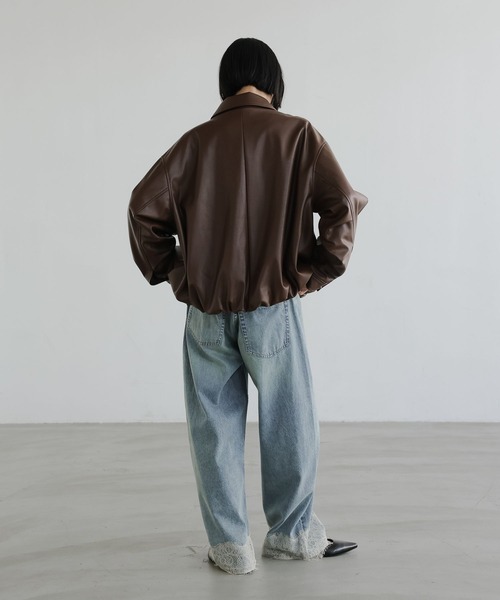 LOWRYS FARM(ローリーズファーム)の「レザーバルーンブルゾン 637617(ブルゾン・レディース・アイボリー/ブラック/ブラウン・FREE)」の19枚目の写真