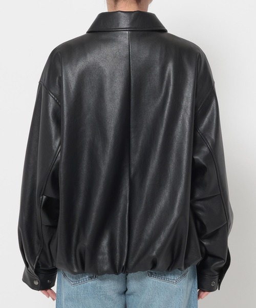 LOWRYS FARM(ローリーズファーム)の「レザーバルーンブルゾン 637617(ブルゾン・レディース・アイボリー/ブラック/ブラウン・FREE)」の14枚目の写真