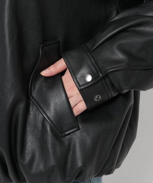 LOWRYS FARM(ローリーズファーム)の「レザーバルーンブルゾン 637617(ブルゾン・レディース・アイボリー/ブラック/ブラウン・FREE)」の10枚目の写真