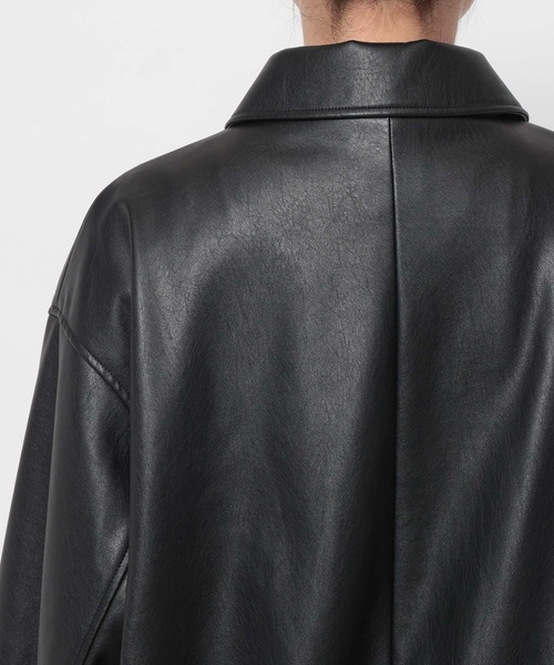 LOWRYS FARM(ローリーズファーム)の「レザーバルーンブルゾン 637617(ブルゾン・レディース・アイボリー/ブラック/ブラウン・FREE)」の8枚目の写真