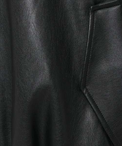 LOWRYS FARM(ローリーズファーム)の「レザーバルーンブルゾン 637617(ブルゾン・レディース・アイボリー/ブラック/ブラウン・FREE)」の4枚目の写真