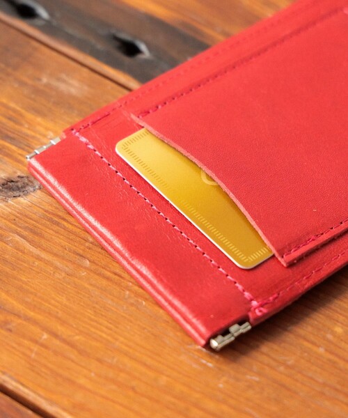 BEAMS JAPAN（ビームス　ジャパン）の「栃木レザー バネ口 ポーチ（カードケース・レディース・ブラック/ベージュ/レッド・ONE SIZE）」の14枚目の写真