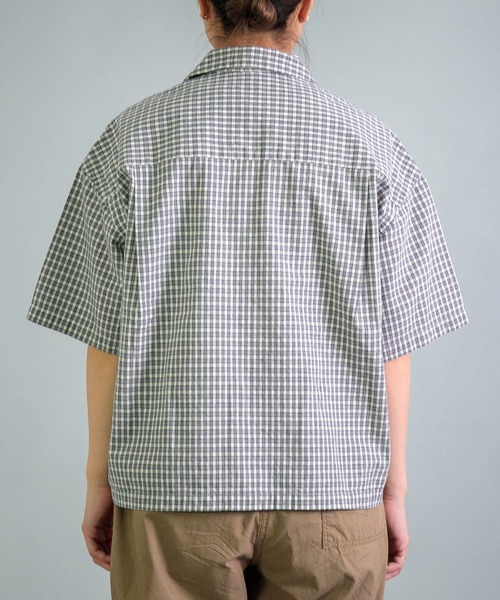 OMNIGOD（オムニゴッド）の「[OMNIGOD womens / オムニゴッド] オリジナルギンガムチェックシャンブレー ショートスリーブシャツジャケット（シャツ/ブラウス・レディース・グレー系その他・0）」の11枚目の写真