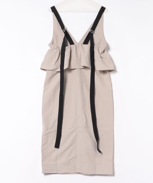 STYLEBLOCK（スタイルブロック）の「タスロンペプラムキャミワンピース（ワンピース・レディース・ライトベージュ/オリーブ/ブラック・M）」の4枚目の写真