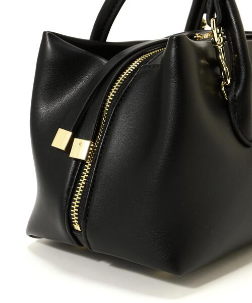 NATURAL BEAUTY BASIC（ナチュラルビューティーベーシック）の「◇フォールドボストンバッグ（ボストンバッグ・レディース・ダークブラウン/ブラック/オフホワイト・ﾌﾘ-）」の10枚目の写真