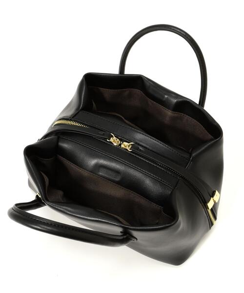 NATURAL BEAUTY BASIC（ナチュラルビューティーベーシック）の「◇フォールドボストンバッグ（ボストンバッグ・レディース・ダークブラウン/ブラック/オフホワイト・ﾌﾘ-）」の12枚目の写真