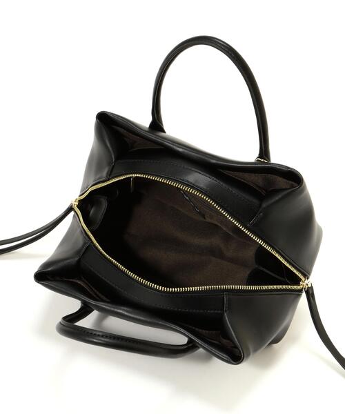 NATURAL BEAUTY BASIC（ナチュラルビューティーベーシック）の「◇フォールドボストンバッグ（ボストンバッグ・レディース・ダークブラウン/ブラック/オフホワイト・ﾌﾘ-）」の14枚目の写真