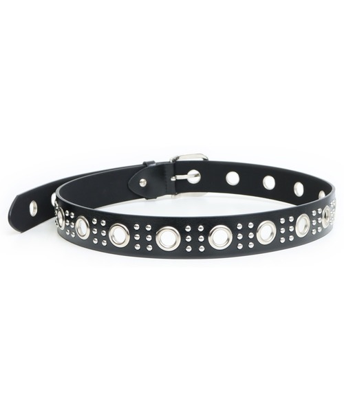 ANAP(アナップ)の「ハトメスタッズベルト(ベルト・レディース・ブラウン/ブラック・F)」の4枚目の写真