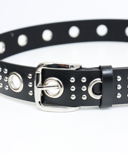 ANAP(アナップ)の「ハトメスタッズベルト(ベルト・レディース・ブラウン/ブラック・F)」の5枚目の写真