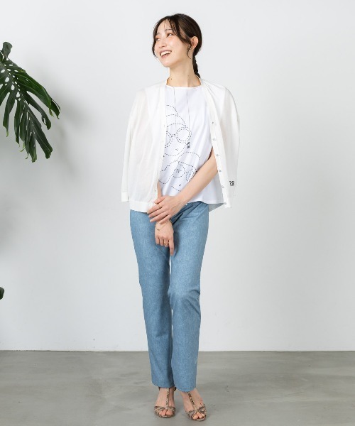 STUDIO PICONE(スタジオピッコーネ)の「UV冷感タックノースリプルオーバー(タンクトップ・レディース・ブラック/マルチ/ホワイト/ブラウン・LL/L/M)」の21枚目の写真