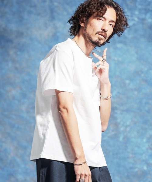 Jih Nunc(ジーヌンク)の「mt10231-オーガニックコットンプリントTシャツ(JIH-R1183)(Tシャツ/カットソー・メンズ・ブラック/パープル/ホワイト・L/M/S)」の5枚目の写真