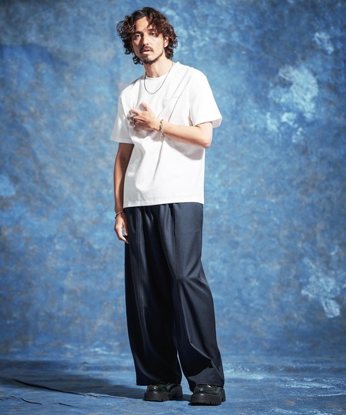 Jih Nunc(ジーヌンク)の「mt10231-オーガニックコットンプリントTシャツ(JIH-R1183)(Tシャツ/カットソー・メンズ・ブラック/パープル/ホワイト・L/M/S)」の7枚目の写真