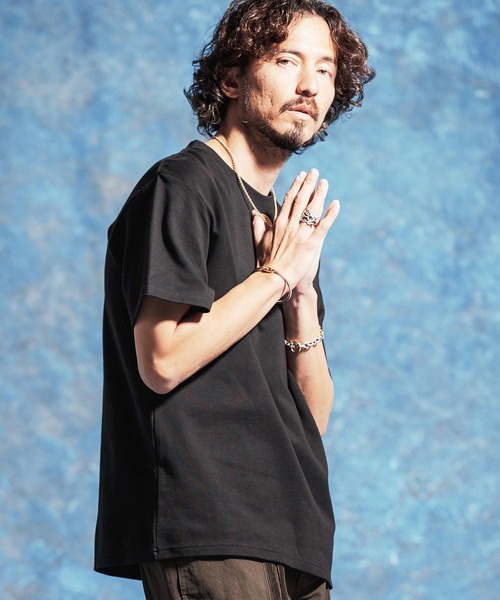 Jih Nunc(ジーヌンク)の「mt10231-オーガニックコットンプリントTシャツ(JIH-R1183)(Tシャツ/カットソー・メンズ・ブラック/パープル/ホワイト・L/M/S)」の10枚目の写真