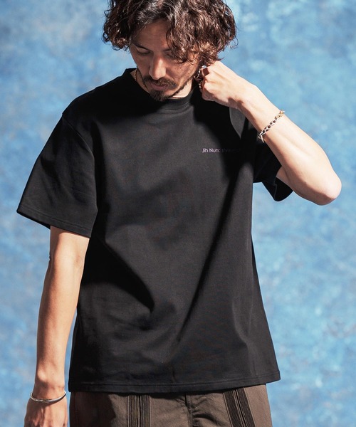 Jih Nunc(ジーヌンク)の「mt10231-オーガニックコットンプリントTシャツ(JIH-R1183)(Tシャツ/カットソー・メンズ・ブラック/パープル/ホワイト・L/M/S)」の11枚目の写真
